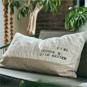 �y���[�zBasshu Long Feather Cushion Stencil WHITE �����O�N�b�V���� �z���C�g �� �x�[�W�� �A�C�{���[ 45×75cm �N�b�V���� �����` �􂦂� �傫�� �傫�� �k�� ������� �C���e���A �i�`������ �� �R�b�g