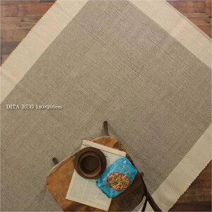 �􂦂郉�O 140×200cm �R�b�g���f�ނł������K�Ȗk�������O DITA RUG ���O�}�b�g �O���[ �i�`������ �V���v�� ���_�� �z�b�g�J�[�y�b�g�Ή� ���g�[�� �C���h�� �� 1.5�� �O�~ ���O�� Rugru ���� 