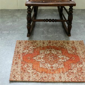 RugRu EMMA MAT 50 × 70cm �l�C�e�B�u ���B���e�[�W �C���_�X�g���A�� �A���e�B�[�N �� ���փ}�b�g ���� ���� ���O �k�� �~�� �V�R�f�� ������� ���_�� �G�� �C���e���A �i�`������ �A�W�A�� �}�b