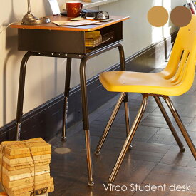 VIRCO Student desk オーク ウォールナット スチューデントデスク テーブル 鉄脚 木製