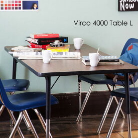 VIRCO 4000 Table(L)　ウォールナット オーク ダイニングテーブル テーブル 食卓テーブル 作業台 作業机 高さ調節可 調節可能 什器 鉄脚 木製 アメリカン インダストリアル U.S.A レトロ インテリア おしゃれ ウッド