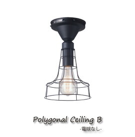【電球なし】ART WORK STUDIO Polygonal ceiling B シーリングライト 小型 照明 北欧 LED対応 玄関 おしゃれ スチール レトロ アンティーク 60W AW-0476Z