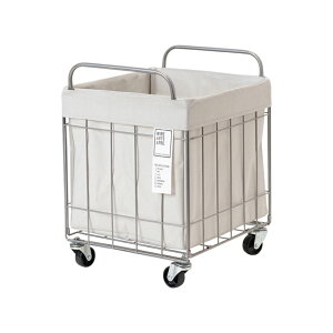 �yDGY ���[�zBRID WIRE ARTS & PRO FOLDING LAUNDRY SQUARE BASKET with CASTER 40L WIDE �����h���[�o�X�P�b�g ���� �J�S ���[ �܂��� �܂肽���� ���C���[ �k�� ������� ���_�� ������ �J�[�g �O���[ �z���C�g 