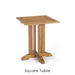 【送料無料】スクウェアテーブル チーク アウトドア エクステリア 屋外 ガーデン カフェ オシャレ ウッド 木 木製 レトロ