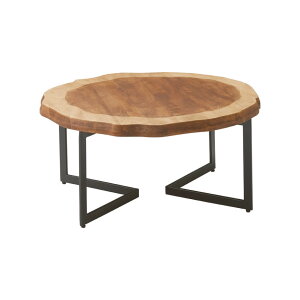 センターテーブル リビングテーブル ローテーブル 丸 幅80 幅75 木製 木 ウッド ナチュラル おしゃれ かわいい アイアン 脚 インダストリアル アンティーク モダン 和風 和室 和 北欧 レトロ