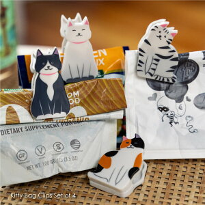 KIKKERLAND Kitty Bag Clips Set of 4 LbJ[h L Nbv ܎~߃Nbv vX`bN [ Xe[Vi[ CeA   ܗ َq  G v[g Mtg ObY k