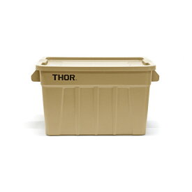 ＼2023年NEW MODEL／THOR Large Totes With Lid 75L 収納ケース 収納ボックス 持ち運び 大容量 おもちゃ 事務用品 書類 フタ付き コンテナ ボックス 重ねる キッチン キャンプ アウトドア ナチュラル おしゃれ プラスチック ブラック グレー カーキ ベージュ オレンジ