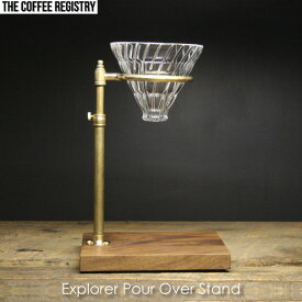 【送料無料】Coffee Registry "Explorer pour over stand" コーヒーメーカー コーヒースタンド コーヒードリップ コーヒーポット ハンドドリップ コーヒーサーバー フィルタ The 真鍮 ブラスウォールナット 木