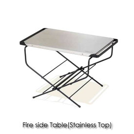 ＼ポイント最大36倍 11日 1:59まで／Hang out Fire side Table(Stainless Top) サイドテーブル コンパクト 折りたたみ アウトドア バーベキュー ステンレス FRT-5031ST
