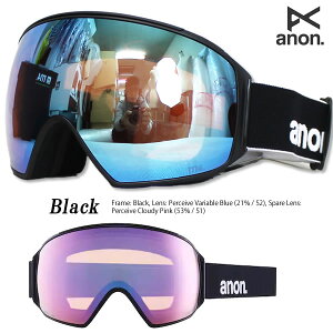 24-25 ANON ゴーグル M4(球面) LOW BRIDGE FIT ボーナスレンズ+MFIマスク 20341105: 正規品/アノン/スノーボード/メンズ/スノボ/snow