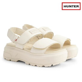 レディース HUNTER サンダル UFD3110LEA CITY REBEL LEATHER HEEL STRAP SANDAL: 正規品/ハンター/厚底サンダル/ベルトサンダル/ストラップサンダル/cat-fs