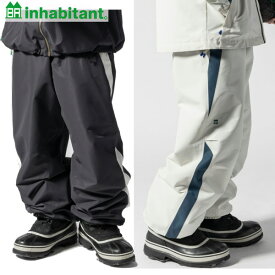「全品5-15倍 19日08時迄」24-25 INHABITANT パンツ SIDE LINE SNOW PANTS ism24ob50: 正規品/インハビタント/メンズ/スノーボードウエア/スノボ/snow