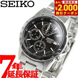 【2000円OFFクーポン！＆店内ポイント最大60倍！スーパーSALE！】セイコー逆輸入 SEIKO クロノグラフ ブラック 腕時計 メンズ 100m防水 SND367P1