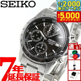 【最大2000円OFFクーポン＆ポイントさらに+5倍】セイコー逆輸入 SEIKO クロノグラフ ブラック 腕時計 メンズ 100m防水 SND367P1