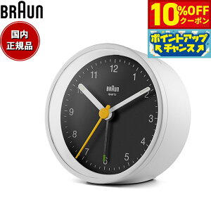 �y10%OFF�N�[�|���I���X���|�C���g�ő�54�{�I�{������I�zBRAUN �u���E�� �A���[���N���b�N BC12WB �A�i���O �ڊo�܂����v �u���v Classic Alarm Clock 75mm �z���C�g �u���b�N