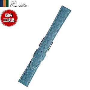 【エントリーでポイント+2倍!10月30日!】エミッタ Emitta 腕時計 替えバンド ベルト メンズ ワープロラックス カーフ 20mm ブルー/シルバー 時計 時計バンド 時計ベルト 革 牛革