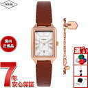 【店内ポイント最大42倍！本日限定！】フォッシル FOSSIL 腕時計 レディース RAQUEL 三針デイト ミディアムブラウン レザー ウォッチ＆ブレスレットセット ES5377SET