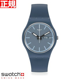 swatch スウォッチ 腕時計 メンズ レディース オリジナルズ ブルー GENT KNOCK NAP MONTHLY DROPS SO28N701