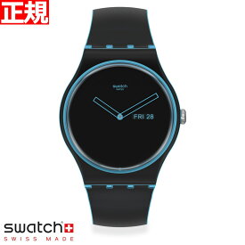swatch スウォッチ 腕時計 メンズ レディース オリジナルズ ブラック NEW GENT MINIMAL LINE BLUE MONTHLY DROPS SO29S701