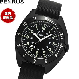 【店内ポイント最大39倍！5月30日！】ベンラス BENRUS 腕時計 メンズ TYPE-II BLACK ブラック ミリタリーウォッチ 復刻モデル