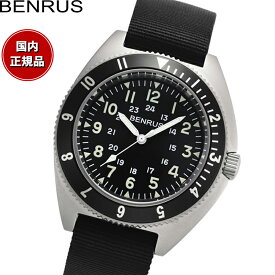 【店内ポイント最大40倍！5月30日！】ベンラス BENRUS 腕時計 メンズ TYPE-II SILVER シルバー ミリタリーウォッチ 復刻モデル