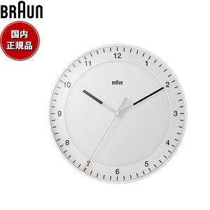 �y�X���|�C���g�ő�39�{�I�{������I�zBRAUN �u���E�� �E�H�[���N���b�N BC17W �A�i���O �|�����v Classic Wall Clock 300mm �z���C�g