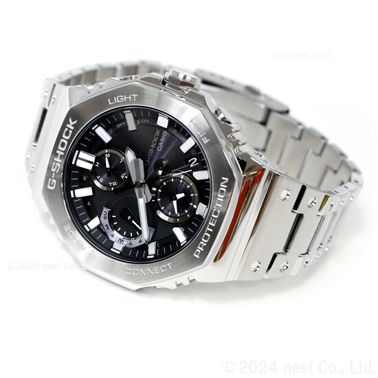 Gショック CASIO GMC-B2100D-1AJF タフソーラー フルメタル シルバー ブラック クロノグラフ 腕時計 メンズ スマートフォンリンク