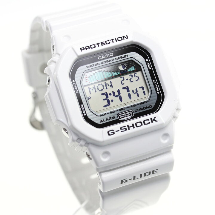 楽天市場 10 Offクーポン 店内ポイント最大45倍 8月19日 00 8月23日1 59 G Shock ホワイト 白 カシオ Gショック 腕時計 G Lide Glx 5600 7jf Casio G Shock Neelセレクトショップ