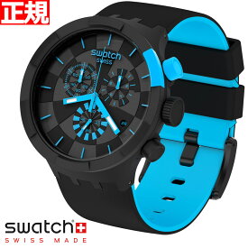 swatch スウォッチ 腕時計 メンズ レディース オリジナルズ ビックボールド クロノ チェックポイント・ブルー Originals Big Bold Chrono CHECKPOINT BLUE SB02B401