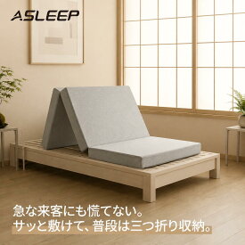 三つ折りマットレス 折りたたみ 高反発 体圧分散 通気循環 ムレにくい 冬夏リバーシブル カバー洗える 防カビ※ すべり止め 静音設計 軽量 直置きOK 収納省スペース