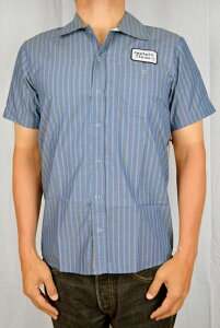 CAPTAIN FIN CO. LvetB S/S WORK SHIRTS GAS STATION [NVc T[tB SURFING