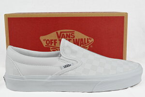VANS oY @Y CLASSIC SLIP ON US LIMITED EDITION US XbvI Xb| Xj[J[ `FbJ[ (CHECKERBOARD) TRUE WHITE XP[g{[h SKATEBOARDING T[tB SURFING