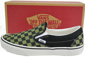 VANS WOMEN'S oY @Y CLASSIC SLIP ON US LIMITED EDITION US XbvI Xb| Xj[J[ `FbJ[ POP CHECK LODEN GREEN XP[g{[h SKATEBOARDING T[tB SURFING