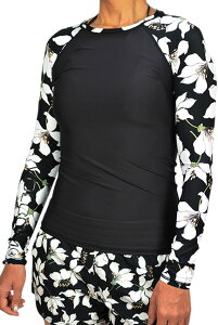 VOLCOM WOMEN'S �{���R�� L/S ���b�V���K�[�h MIDNIGHT LIVED IN LOUNGEY �������b�V���K�[�h ���O���΍� UPF50+ UV�J�b�g ���f�B�[�X �T�[�t�B�� SURFING
