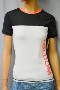 VOLCOM WOMEN'S �{���R�� S/S ���b�V���K�[�h COLORBLOCK �������b�V���K�[�h ���O���΍� UV�J�b�g ���f�B�[�X �T�[�t�B�� SURFING