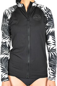 BILLABONG WOMEN'S ビラボン L/S ラッシュガード CORE LONG SLEEVE ZIP FRONT RG 長袖 ラッシュガード 紫外線対策 UPF50+ UVカット レディース サーフィン SURFING