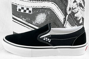 VANS oY @Y SKATE SLIP ON US LIMITED EDITION US XbvI Xb| Xj[J[ BLACK/WHITE XP[g{[h SKATEBOARDING T[tB SURFING