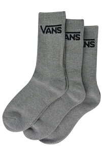 VANS oY @Y CLASSIC CREW (3PK) SOCKS \bNX C 3PpbN HEATHER GREY SKATE XP[g SURFING T[tB