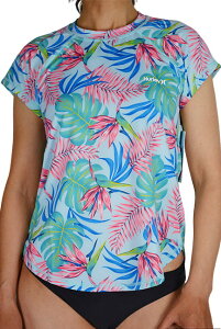 HURLEY WOMEN'S n[[ JAVA TROPICAL SURF SHIRTS  T[t TEE bVTVc  O΍ UPF50+ UVJbg bVK[h T[tB SURFING
