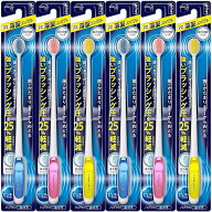 花王 ピュオーラ ハブラシ 薄型コンパクト ふつう 1本 まとめ買い(×6)