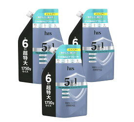 h&s 5in1 シャンプー【マイルドモイスチャー】詰替え　超特大1750g×3袋