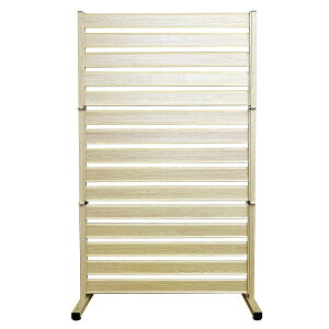 たためる アルミフェンス (幅90高さ150cm) 目隠し 自立式 木目調フェンス アルミボーダーフェンス アルミ ルーバー 衝立 屋外 固定金具 おしゃれオレフェンス パーテーション 柱 間仕切り ラテ