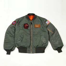 自衛隊グッズ BUZZ RICKSON MA-1 TOPGUN 仕様 カスタムフライトジャケット ワッペン・レザーネーム 付 「燦吉 さんきち SANKICHI」