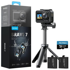 AKASO Brave 7 �A�N�V�����J���� �~�j�O�r���B��_�Z�b�g