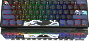 WomierWK61���J�j�J���Q�[�~���O�L�[�{�[�h�A60%���C�A�E�g�ARGB�L���A�z�b�g�X���b�v�Ή��A�_�ސ�A�j��PBT�L�[�L���b�v�APOM���j�A���b�h�X�C�b�`�AWindowsPC�Ή�(�u���b�N)
