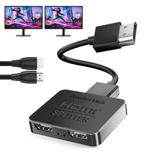 HDMI ���z�� 1����2�o�� 4Kx2K@60Hz�y����ڑ��݌v�z2�䓯���o�� ��� �X�v���b�^�[ 3D/HD�Ή� HDCP1.4�Ή����z�@ ����/�~���[�̂� �Q�[���@/HDTV/DVD�v���[���[�ɓK�p