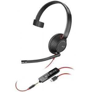 Poly(�����f��)�L���w�b�h�Z�b�gBlackWire5210USB-C�ڑ��Ў��p�m�C�Y�L�����Z�����O