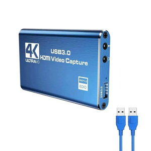 HDMI �L���v�`���[�{�[�h�Ή� Denkouozi 4K �p�X�X���[�Ή� 1080P/60FPS ��x�� USB 3.0 HD �����`�� �Q�[���������z�M ��c ���C�u�z�M �^�� ��ʋ��L Switch PS5/PS4 Xbox Wiiu