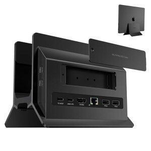 PULWTOP USB C �h�b�L���O�X�e�[�V���� Macbook Pro/Air�p �c�u�� Type-C �X�^���h�ƃh�b�N ��̌^ �g���h�b�L���O 1*HDMI 4K@60Hz +1*SSD�X���b�g�t (�܂܂�Ȃ�) + 2*USB-A 3.0+