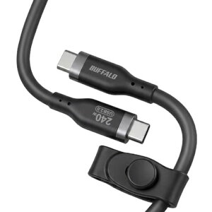 �o�b�t�@���[ USB C to C �P�[�u�� 2m �u���b�N PD 240W �}���[�d �V���R�� ���ϋv BSU2CCY2420BK/N